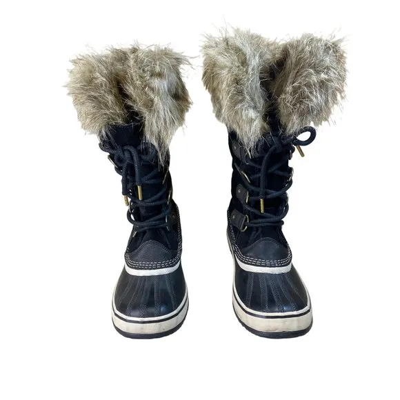 Sorel Women's 7 Joan Of Arctic Waterproof Snow Boots Shoes Black -25F