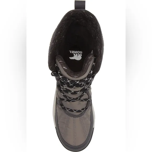 Sorel Women's 8.5 Quarry Dark Grey Gray Whitney II Lace Cold Weather Boots