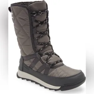 Sorel Women's 8.5 Quarry Dark Grey Gray Whitney II Lace Cold Weather Boots