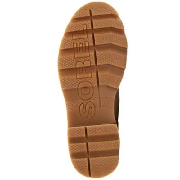 SOREL Womens Beige 1&quot; Platform Lennox Toe Block Heel Leather Hiking Boots 5.5