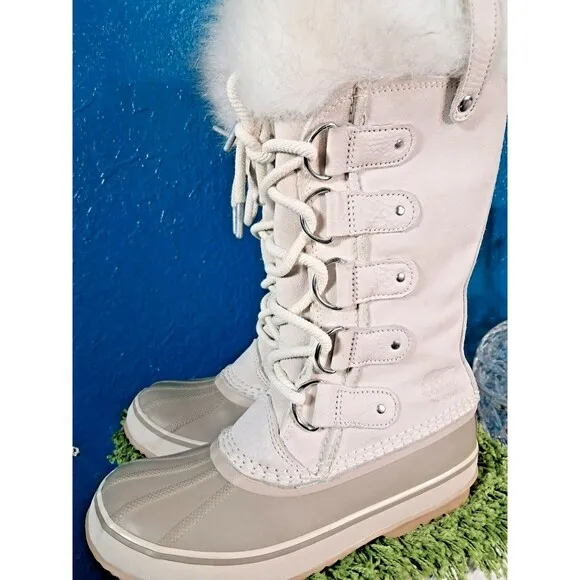 Sorel Women's Joan of Arctic Cold-Weather Faux Fur Boots Fawn Size US 8 EU 39