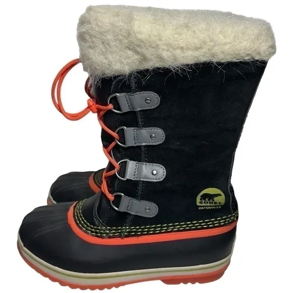 SOREL Women’s Size 7 Black Winter Carnival Fauc Fur Snow Boots Model 1516801011