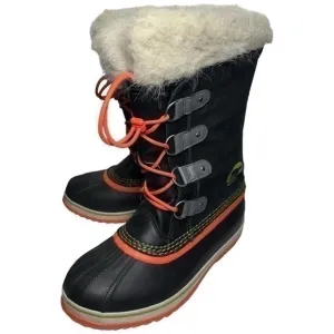 SOREL Women’s Size 7 Black Winter Carnival Fauc Fur Snow Boots Model 1516801011