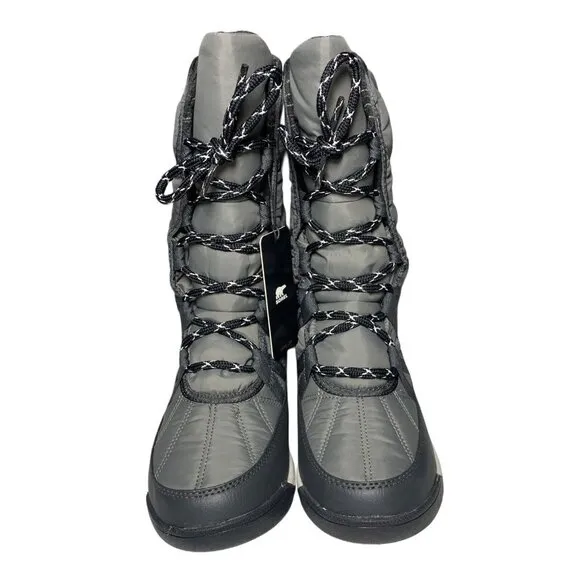 Sorel Women's Whitney II Tall Lace Waterproof Boots Gray Size 7
