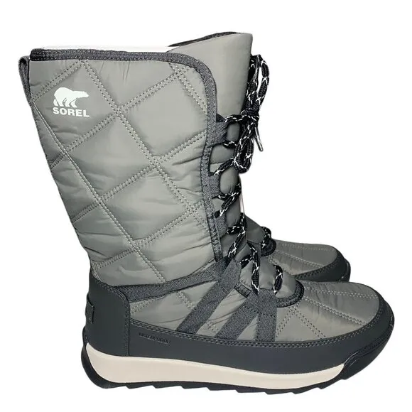 Sorel Women's Whitney II Tall Lace Waterproof Boots Gray Size 7