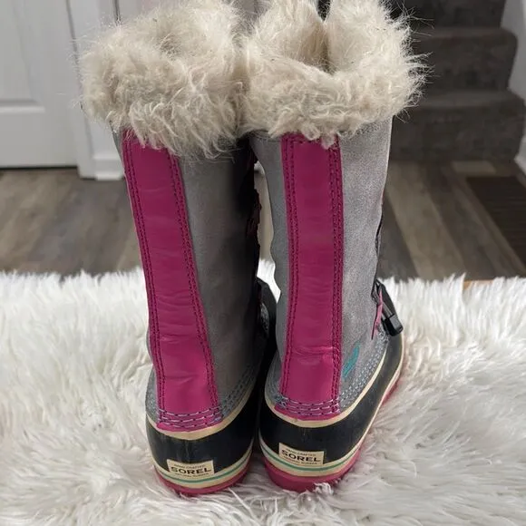 SOREL Women's Gray and Pink Winter Boots