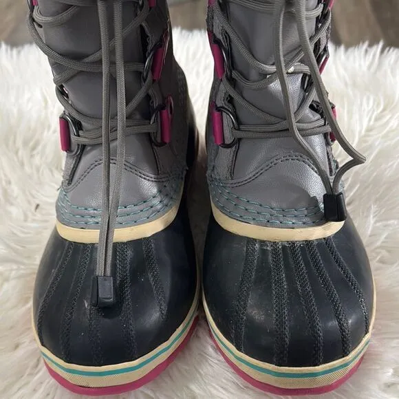 SOREL Women's Gray and Pink Winter Boots