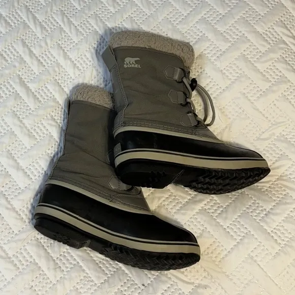 Sorel Yoot Pac Waterproof Weather Resistant Grey Slip On Winter Snow Boo…