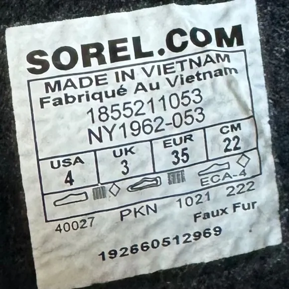 Sorel Yoot Pac Waterproof Weather Resistant Grey Slip On Winter Snow Boo…