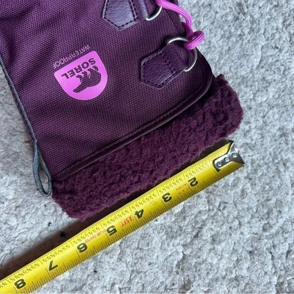 Sorel Youth Purple/Merlot Hued Unisex Yoot PAC Nylon Waterproof Boots Size 4