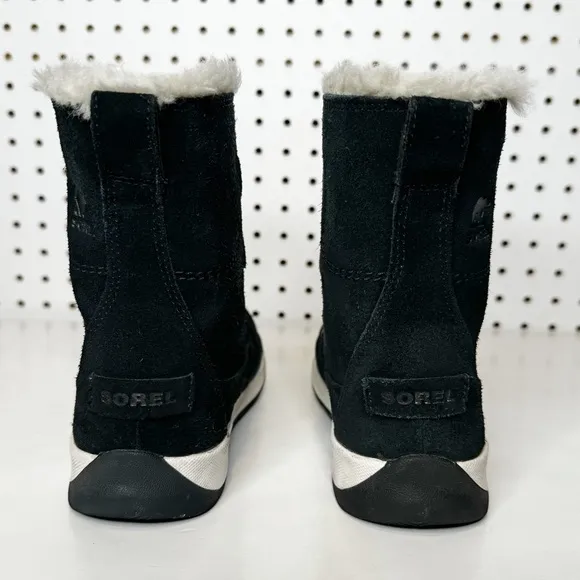 Sorel | Youth Whitney Joan II Black Suede Waterproof Winter Boots Sz. 3