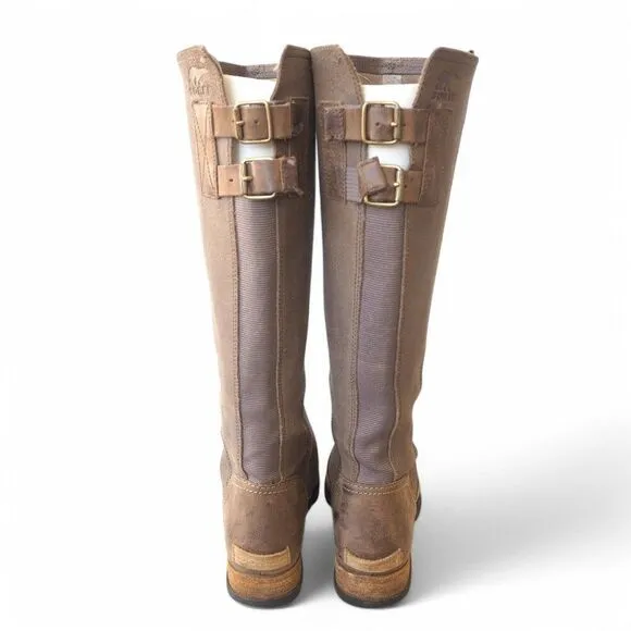 Sorel Major Tall Leather Distressed Leather Mid Calf Boot NL2309-245 Women's 6.5