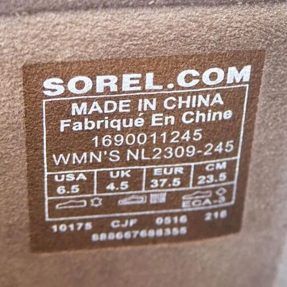 Sorel Major Tall Leather Distressed Leather Mid Calf Boot NL2309-245 Women's 6.5