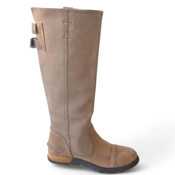 Sorel Major Tall Leather Distressed Leather Mid Calf Boot NL2309-245 Women's 6.5