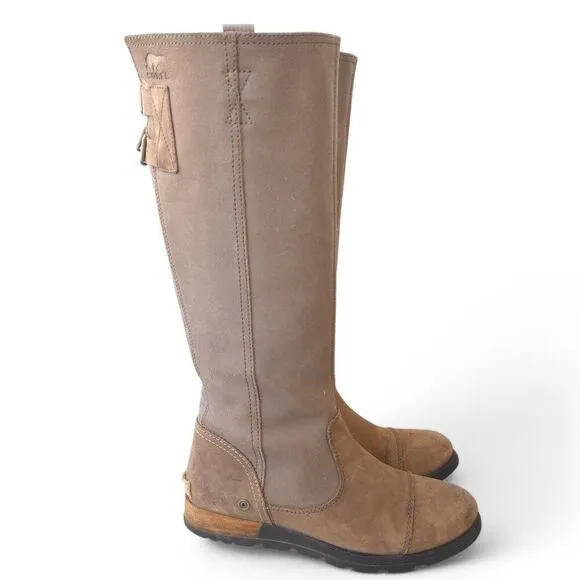 Sorel Major Tall Leather Distressed Leather Mid Calf Boot NL2309-245 Women's 6.5