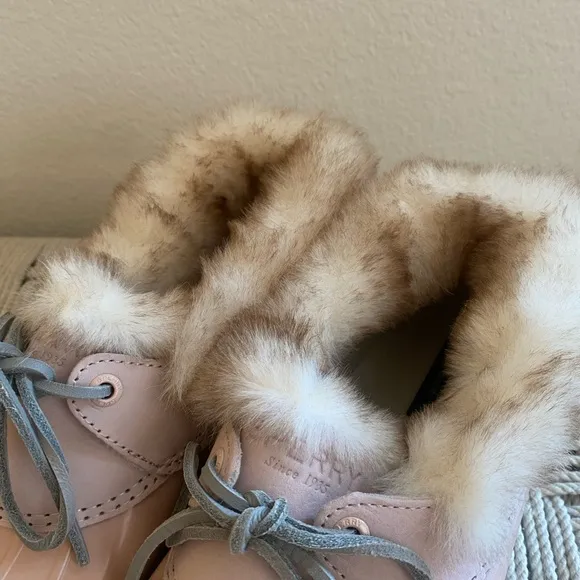 Sperry faux fur lined shoe water snow saltwater 1eye cozy blush boots waterproof