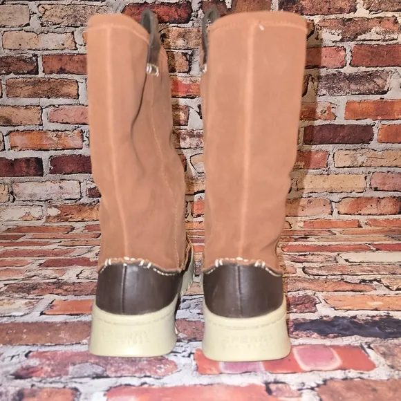 Sperry Keelan Rust Suede Pulll On  Winter Boots Size 7.5M