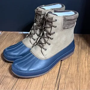 Sperry Top Sider Cold Bay Duck Boots Men’s Size 10 Tan/Navy