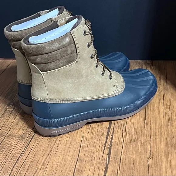 Sperry Top Sider Cold Bay Duck Boots Men’s Size 10 Tan/Navy