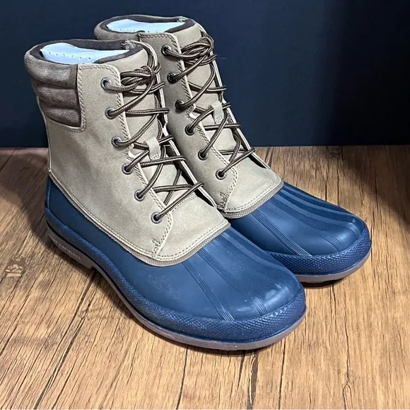 Sperry Top Sider Cold Bay Duck Boots Men’s Size 10 Tan/Navy