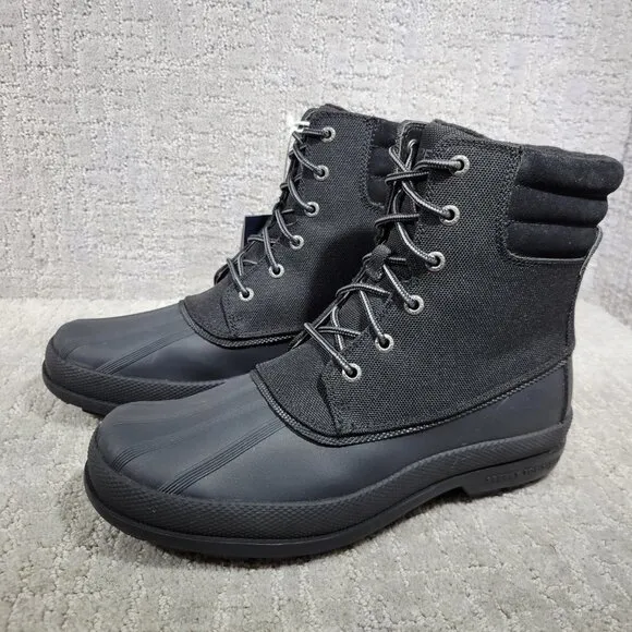 Sperry Top Sider Men’s Size 9.5 M Black Cold Bay Duck Thinsulate Boots STS22990