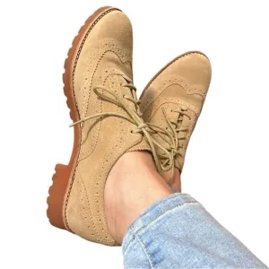 Sperry Top Sider Ashbury Sand Wingtip Suede Leather Oxfords Tan Lace Up Size 7M