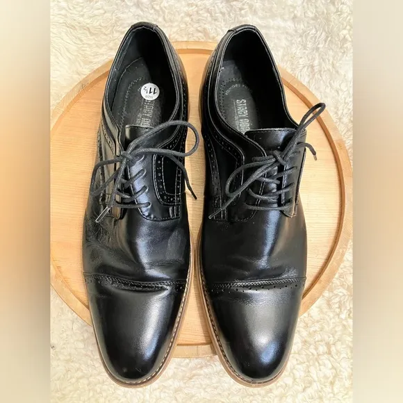 Stacy Adams Black Oxford Dress Shoes 11.5M