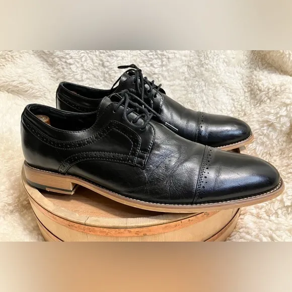 Stacy Adams Black Oxford Dress Shoes 11.5M