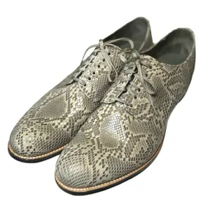 Stacy Adams Mens Snake Print Leather Dress Shoes Gray Size 12 D