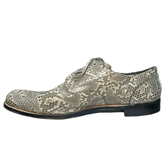 Stacy Adams Mens Snake Print Leather Dress Shoes Gray Size 12 D