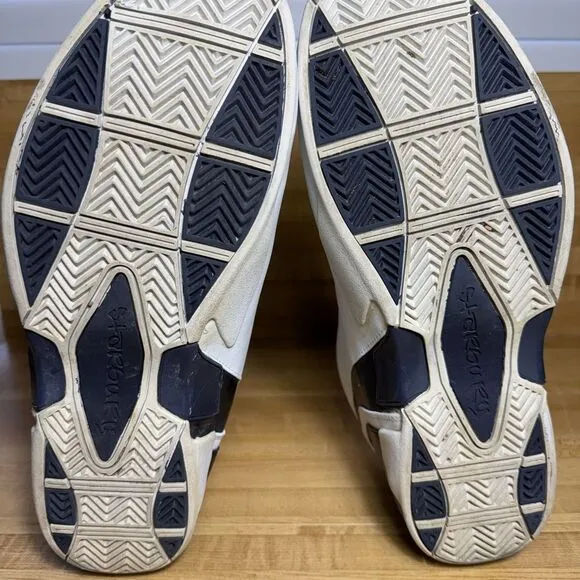 STARBURY Stephon Marbury Mens Size 13 White Leather Blue Stripe Basketball Shoes