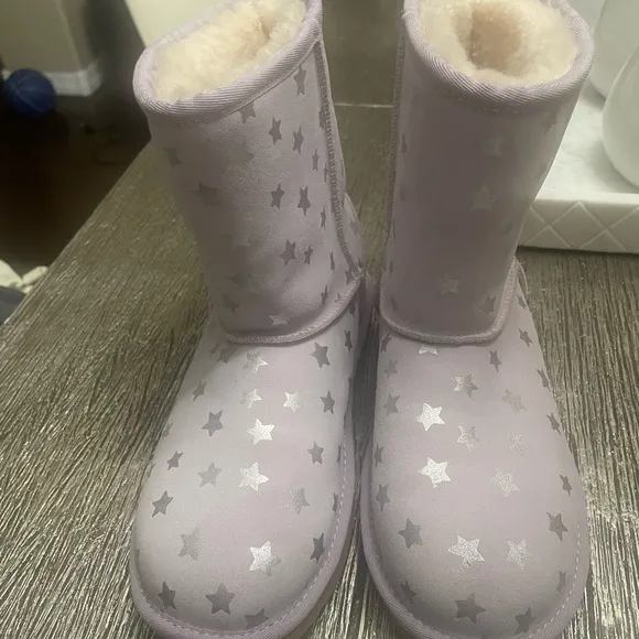 Starry Silver and Lavender Boots