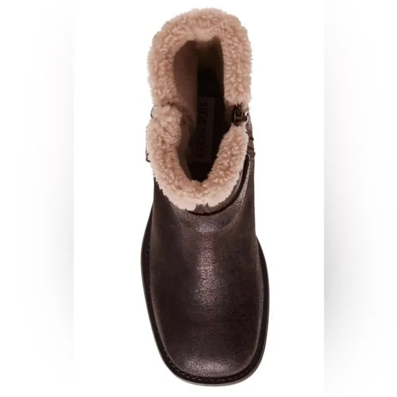Steve Madden Brixton boots women’s size 6.5 warm fleece lined brown leather
