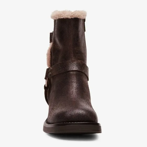 Steve Madden Brixton boots women’s size 6.5 warm fleece lined brown leather