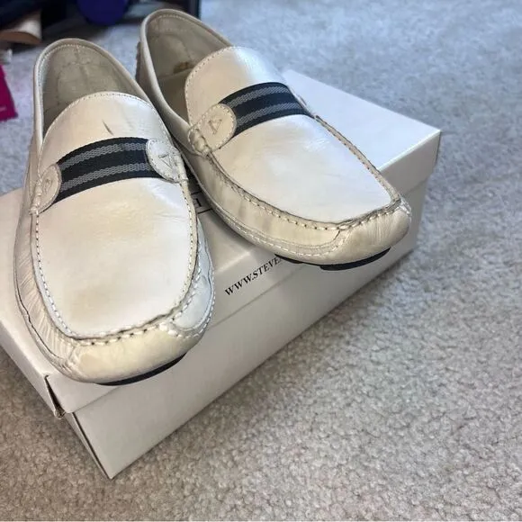 Steve Madden Drifter Ice Leather Moccasin Driving Loafer Shoes