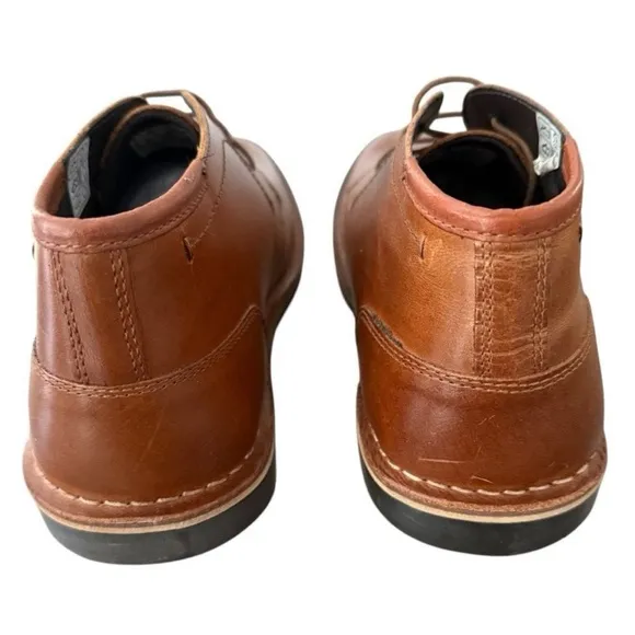 Steve Madden Harken Chukka Lace Up Men’s  Brown Cognac Leather Shoes 8.5
