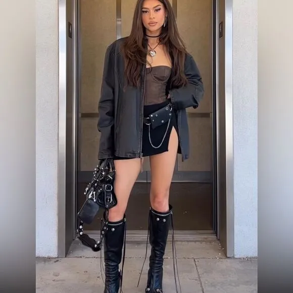 Stilleto fringe boots