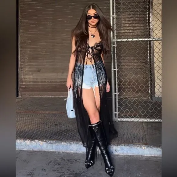 Stilleto fringe boots