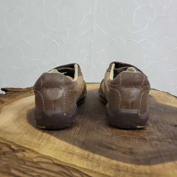 Stride Rite Toddler Shoes Size 5R Brown Baxter Leather Casual Sneaker NEW