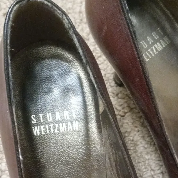 Stuart Weitzman Brown Leather Women's Heels