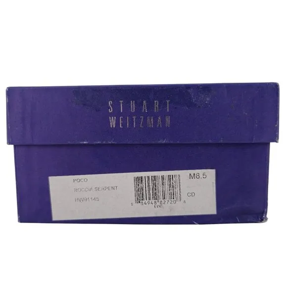 Stuart Weitzman Snakeskin HW91145 Poco Women size 8.5 Tan Dress Pump Heels Shoes