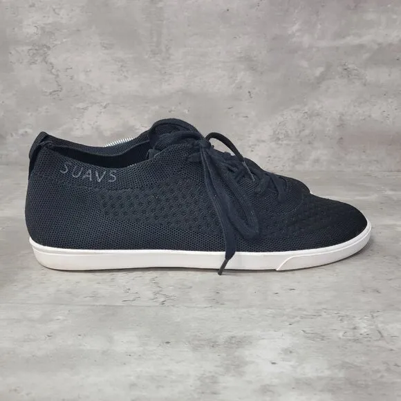 Suavs Zilker Mens Size 14 Knit Low Top Lace Sneakers Shoes Black