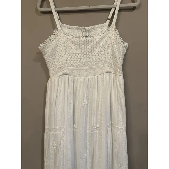 Sundance Light Of Heart White Maxi Dress Boho Beach Summer Medium
