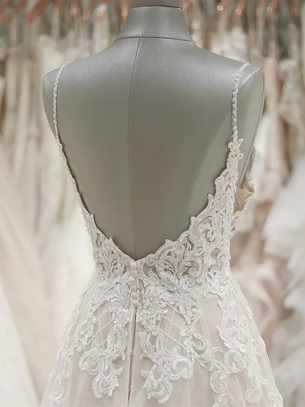 Sweetheart Spaghetti Straps Floor-length A-line Lace Cheap Wedding Dresses, WDY0138