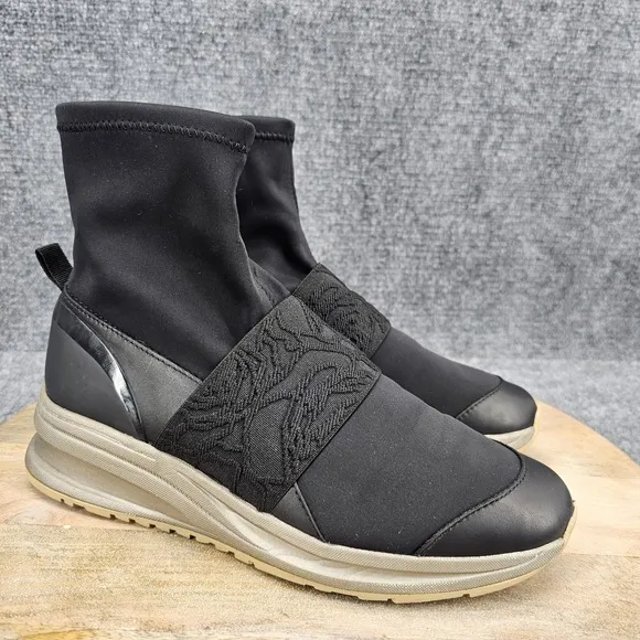 Taryn Rose Zorah Womens Size 8 Black Stretch Comfort Pull On Casual Shoes Boots