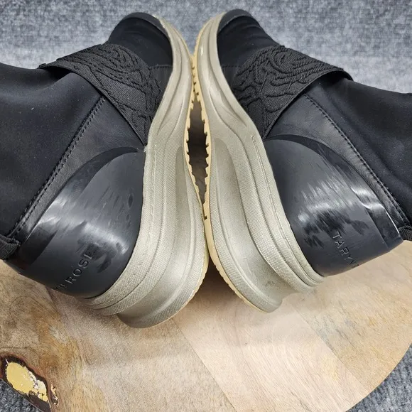 Taryn Rose Zorah Womens Size 8 Black Stretch Comfort Pull On Casual Shoes Boots