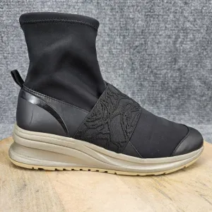 Taryn Rose Zorah Womens Size 8 Black Stretch Comfort Pull On Casual Shoes Boots