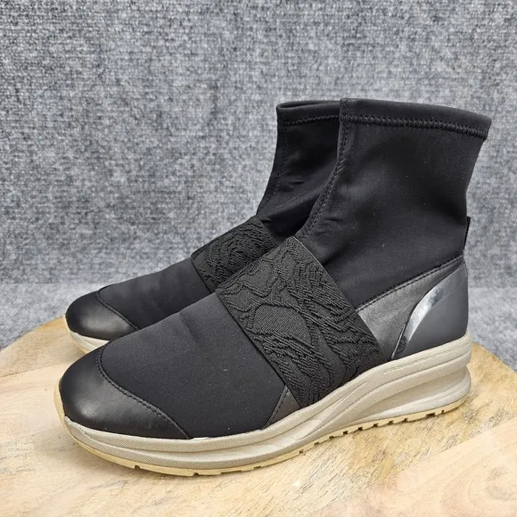 Taryn Rose Zorah Womens Size 8 Black Stretch Comfort Pull On Casual Shoes Boots
