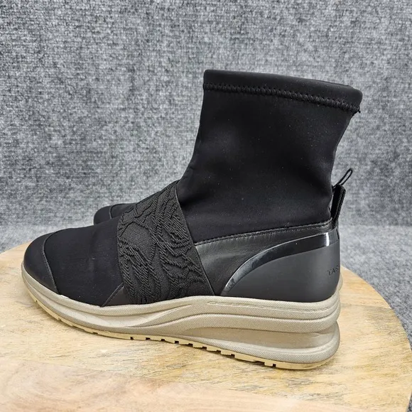 Taryn Rose Zorah Womens Size 8 Black Stretch Comfort Pull On Casual Shoes Boots
