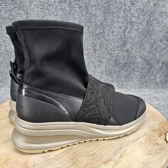 Taryn Rose Zorah Womens Size 8 Black Stretch Comfort Pull On Casual Shoes Boots